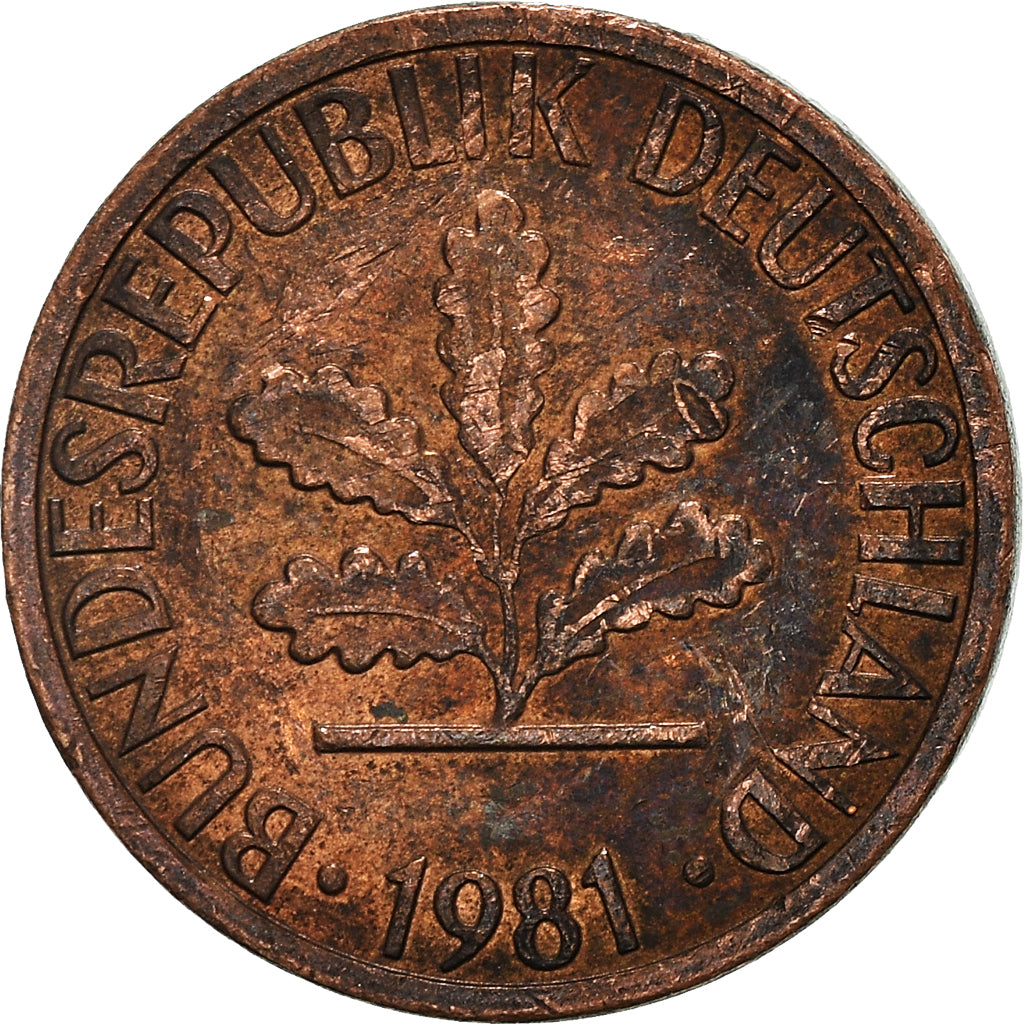 Moneta, Niemcy - RFN, Pfennig, 1981