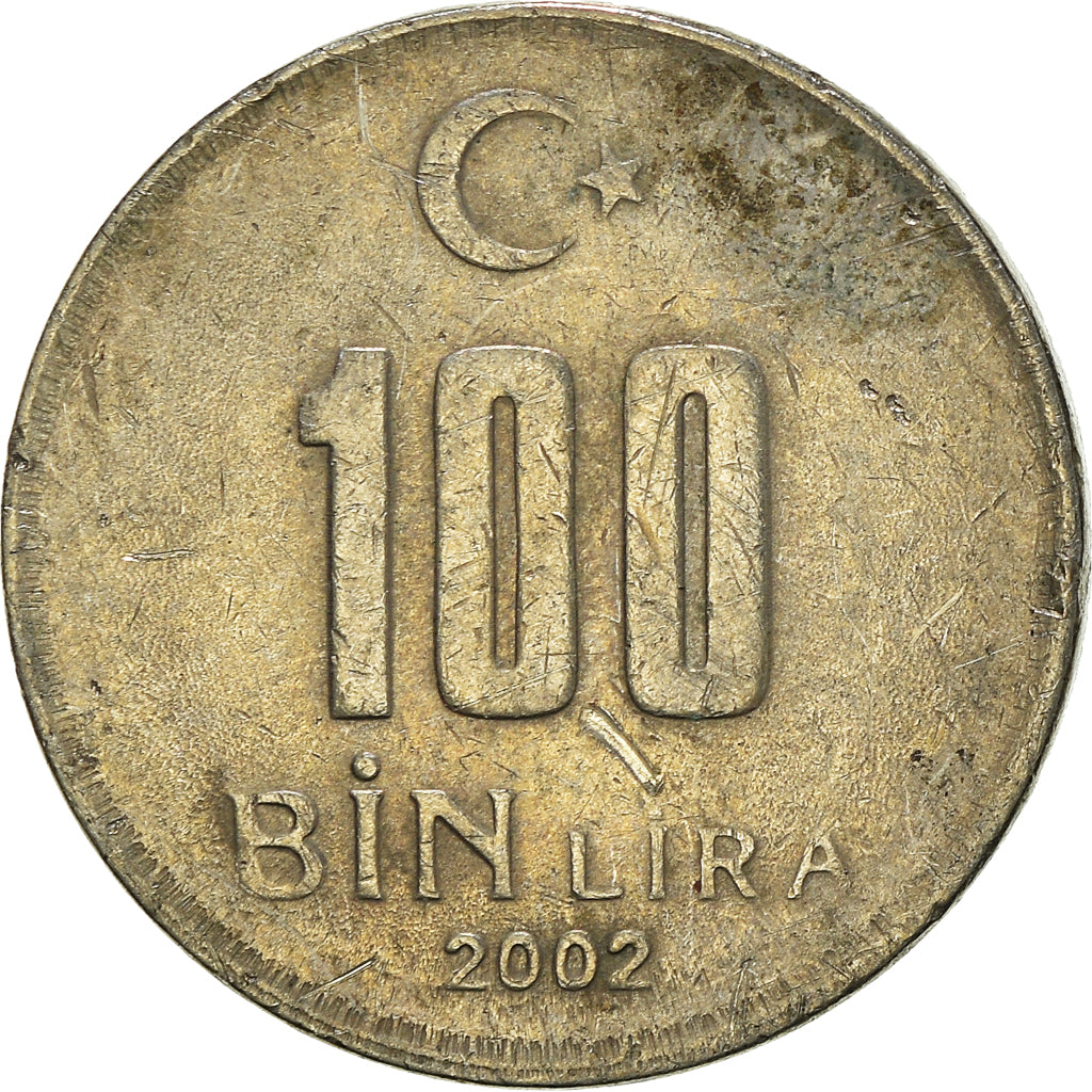 Coin, Turkey, 100000 Lira, 100 Bin Lira, 2002