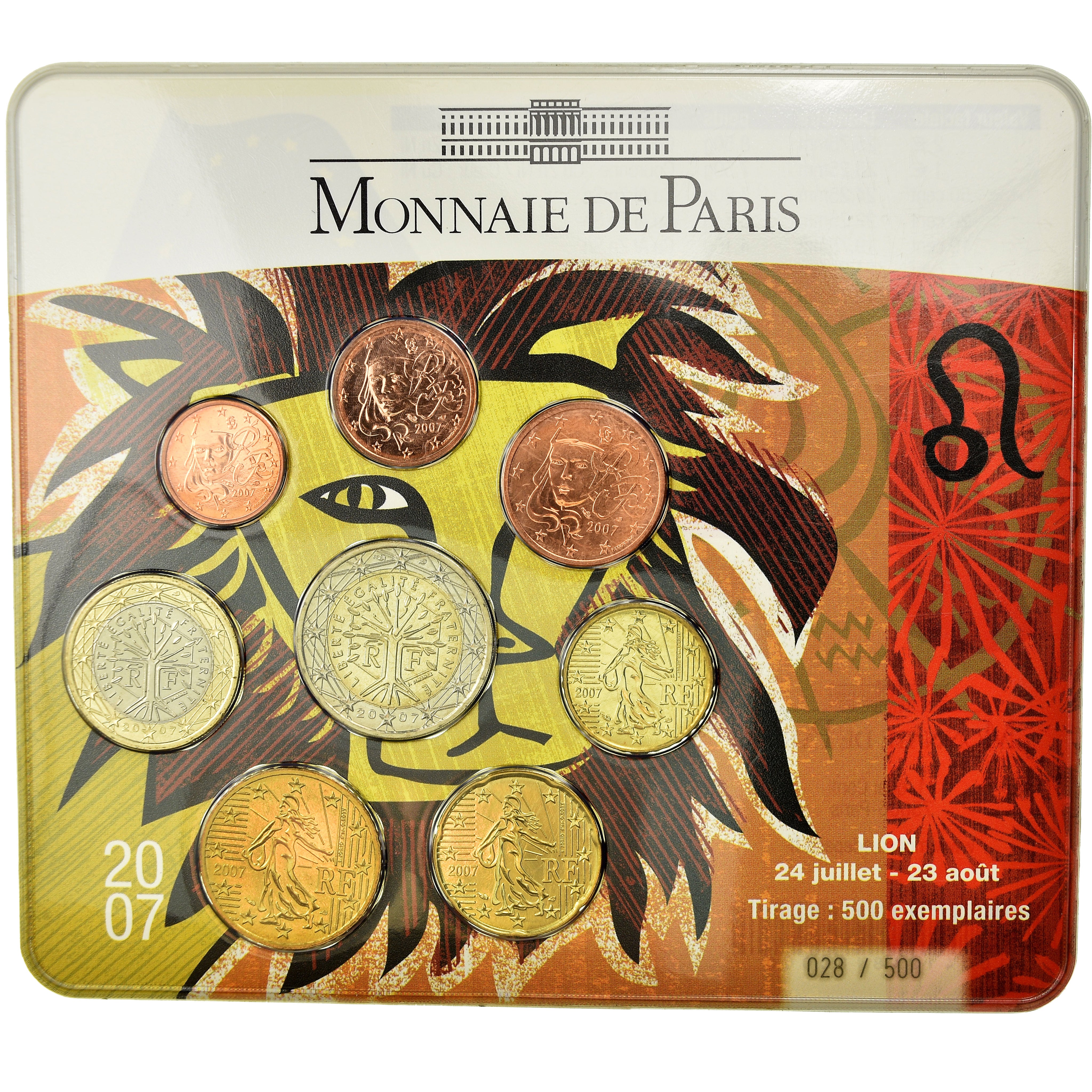 Moneda, Francia, Set, 2007, FDC, Sin información