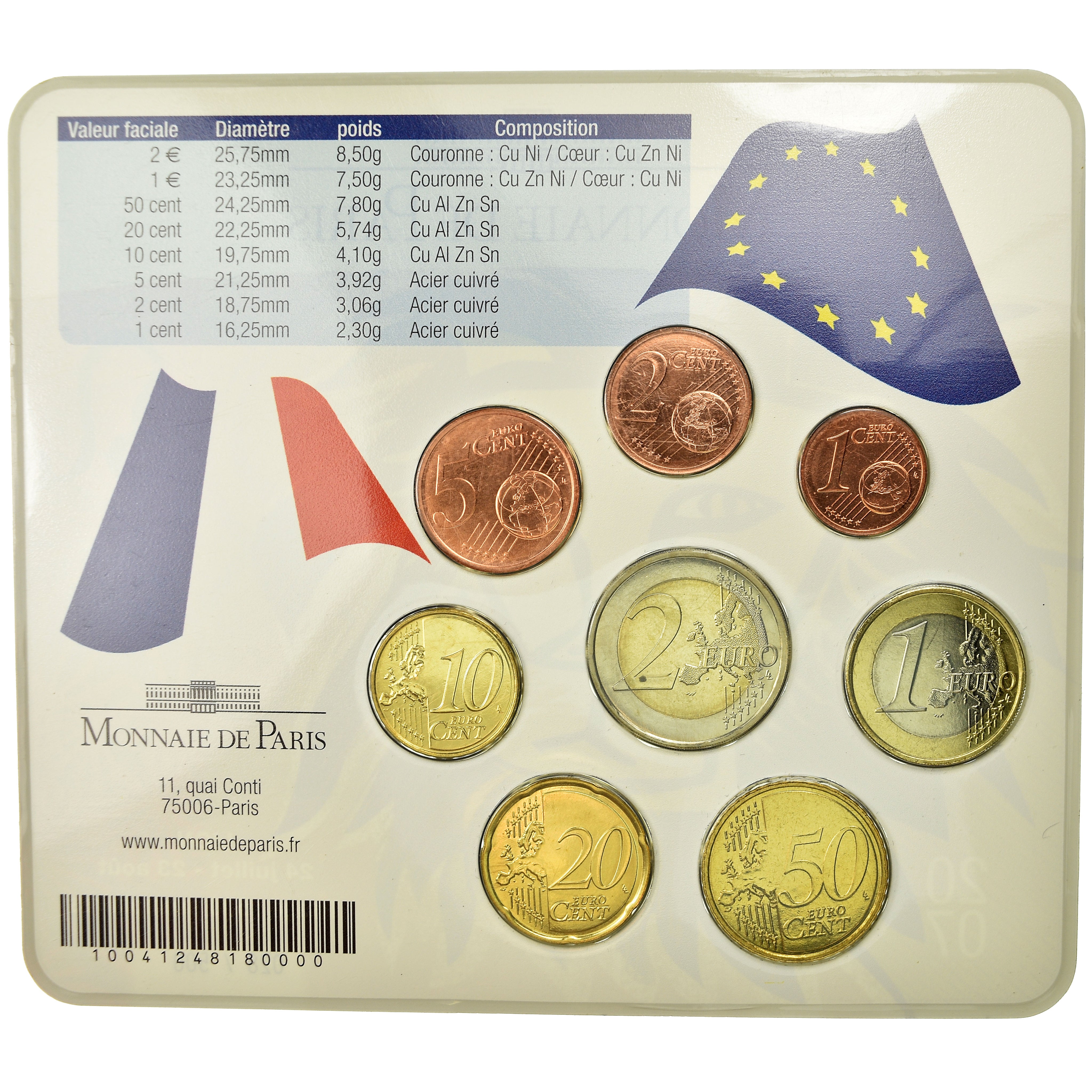 Moneda, Francia, Set, 2007, FDC, Sin información