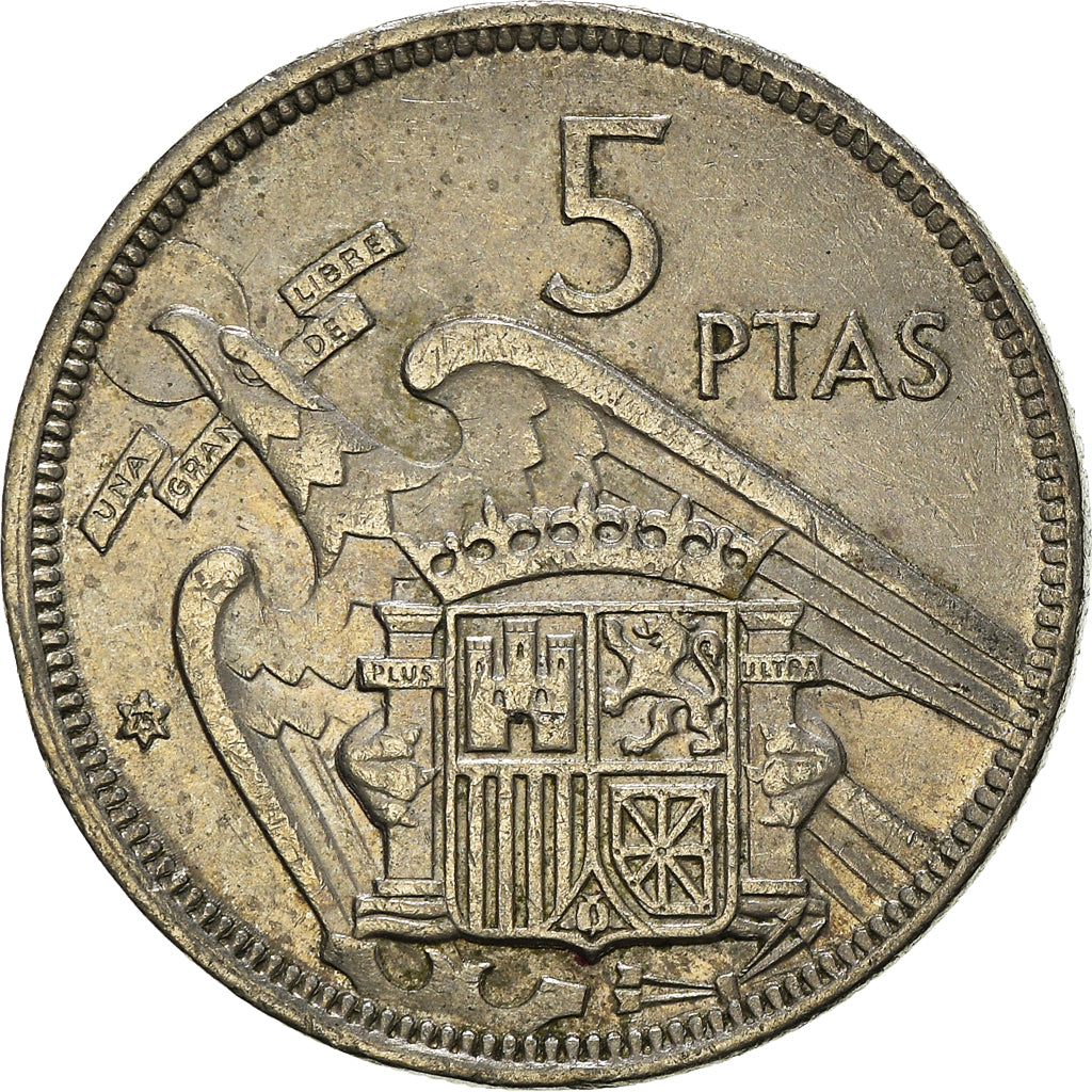 Moeda, Espanha, 5 Pesetas, 1975