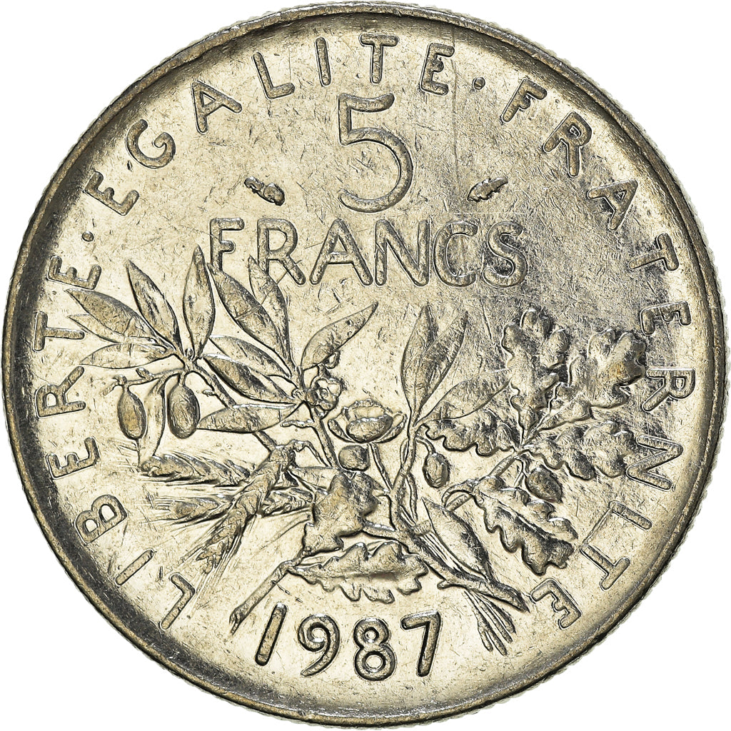 Monnaie, France, 5 Francs, 1987