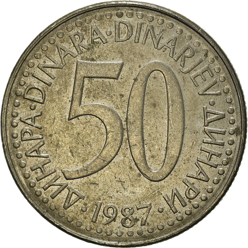 Moneta, Iugoslavia, 50 Dinara, 1987