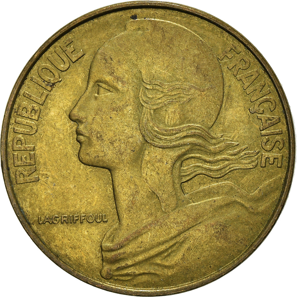 Coin, France, 20 Centimes, 1974