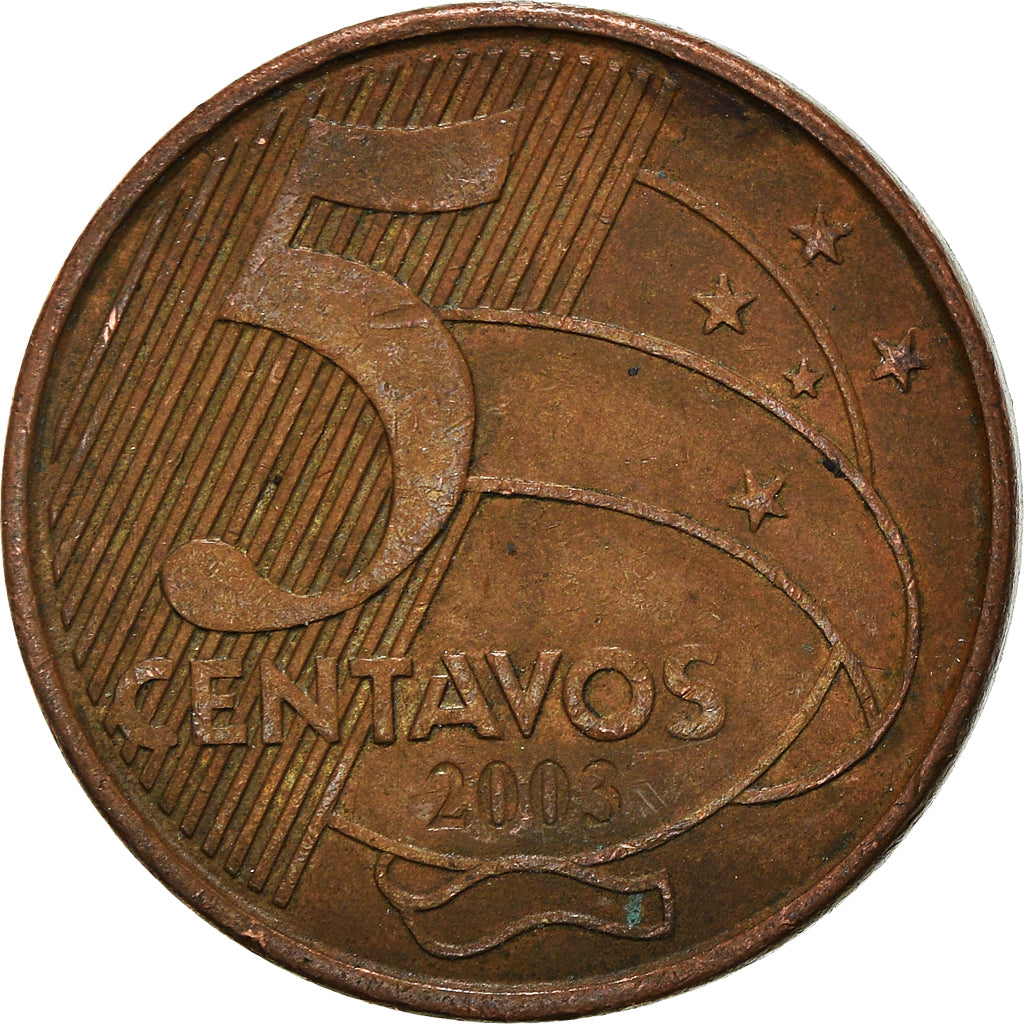 Moneda, Brasil, 5 Centavos, 2003