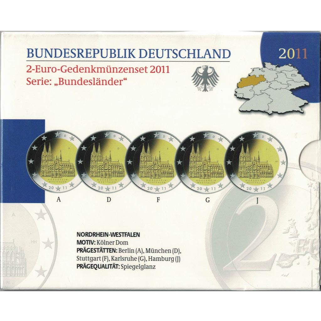 Germany, Proof Set Euro, 2011, MS(65-70)