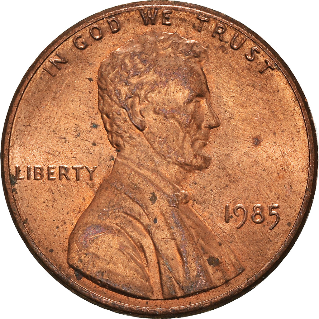 Coin, United States, Cent, 1985