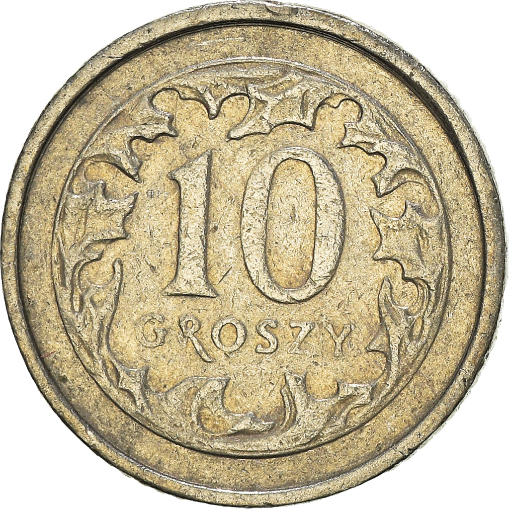 Moneta, Polonia, 10 Groszy, 1990