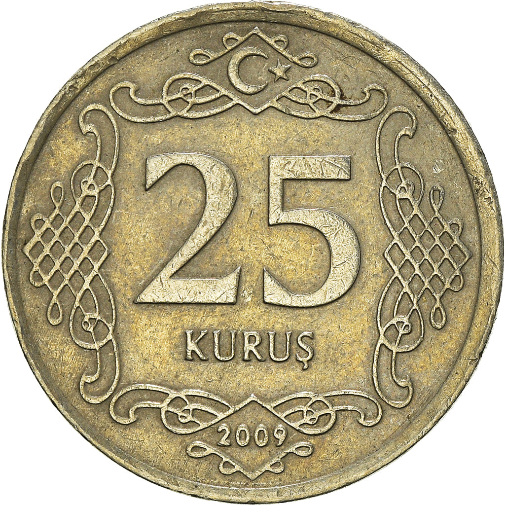 Munten, Turkije, 25 Kurus, 2009