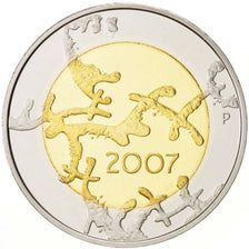 Finland, 5 Euro, 2007, Vantaa, KM:146, MS(65-70), Bi-Metallic