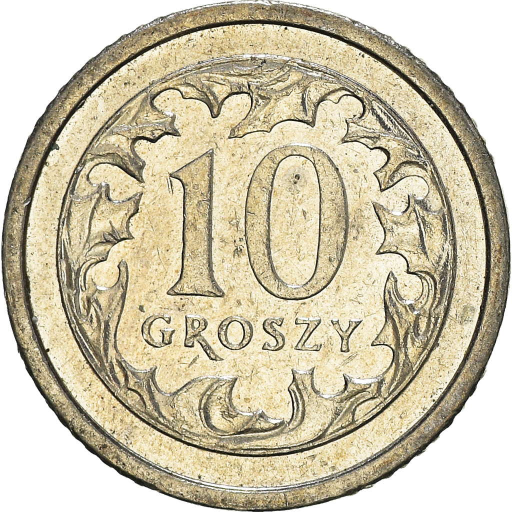 Moneta, Polonia, 10 Groszy, 2001