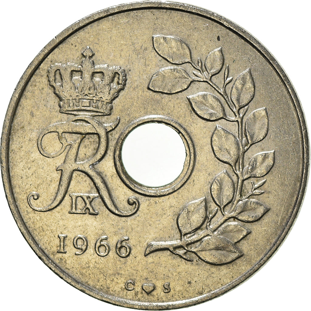Moneta, Dania, 25 Öre, 1966