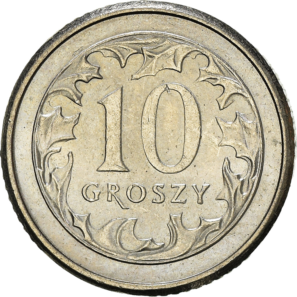 Moneta, Polonia, 10 Groszy, 1992