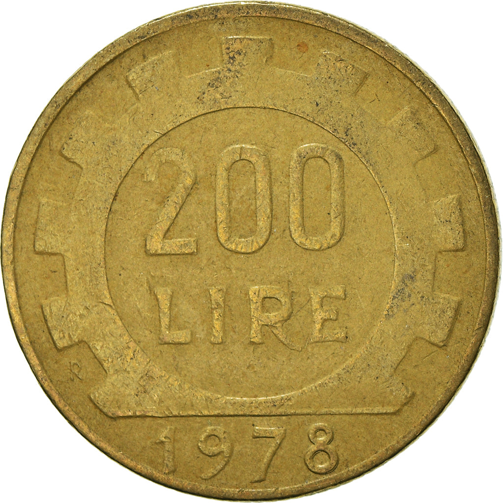 Münze, Italien, 200 Lire, 1978