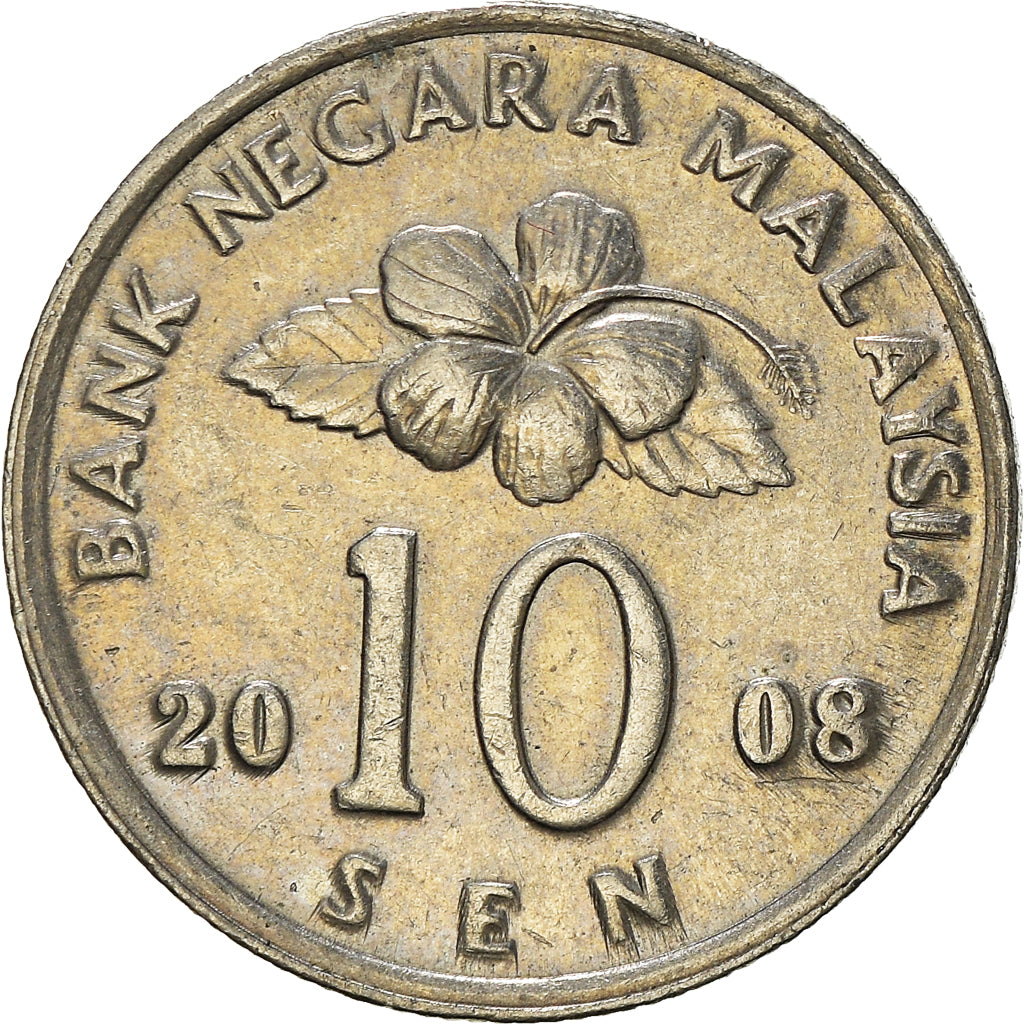 Coin, Malaysia, 10 Sen, 2008
