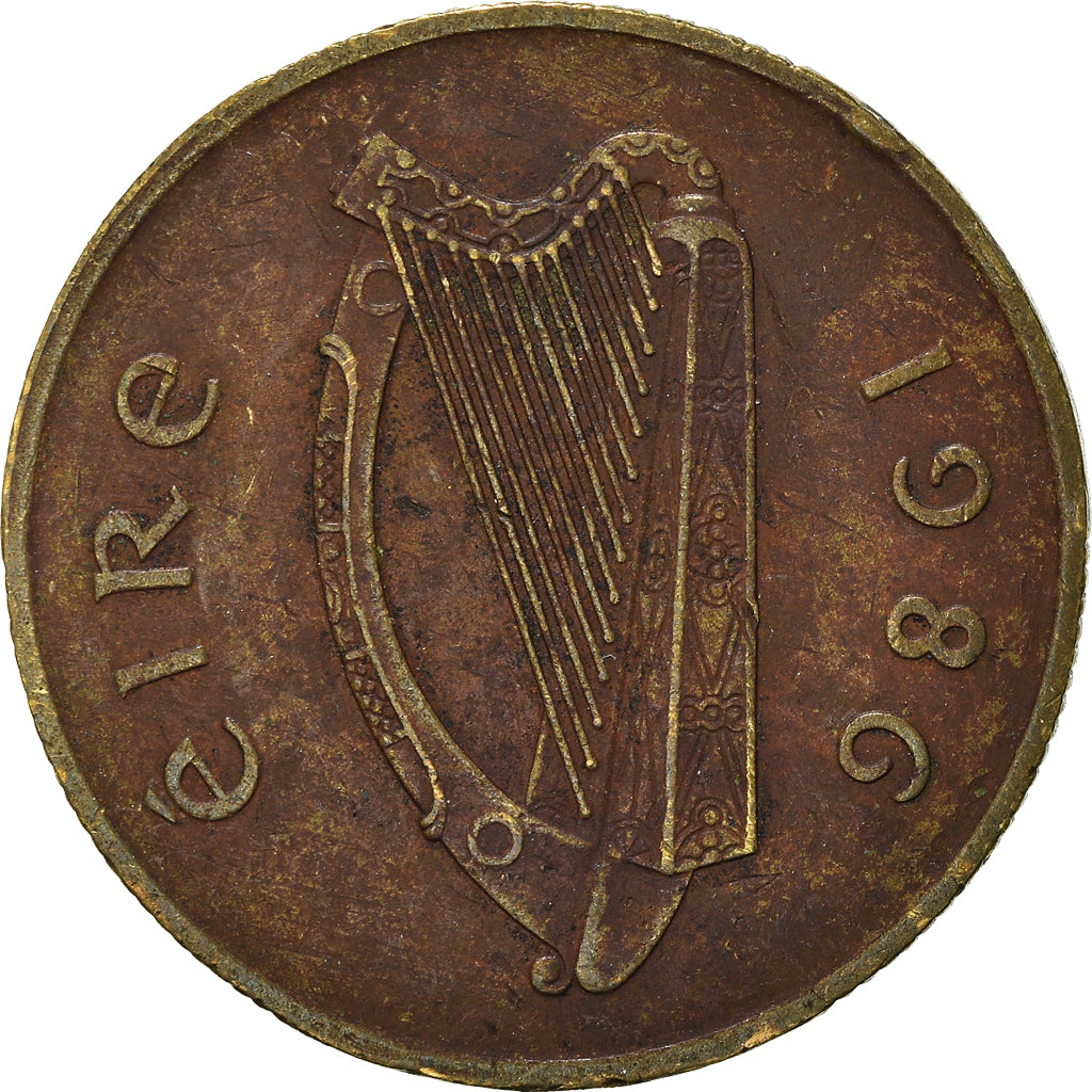 Moeda, REPÚBLICA DA IRLANDA, 20 Pence, 1986