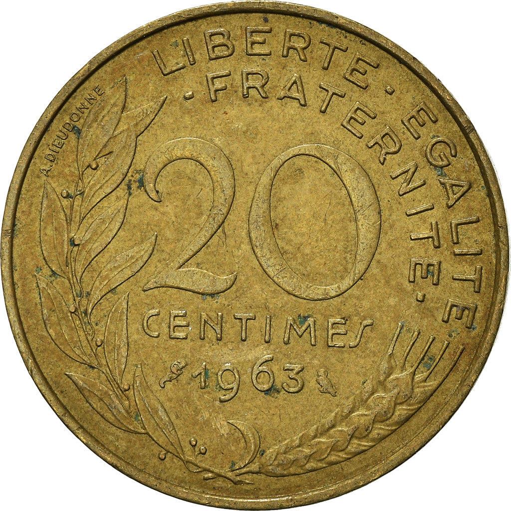 Coin, France, 20 Centimes, 1963