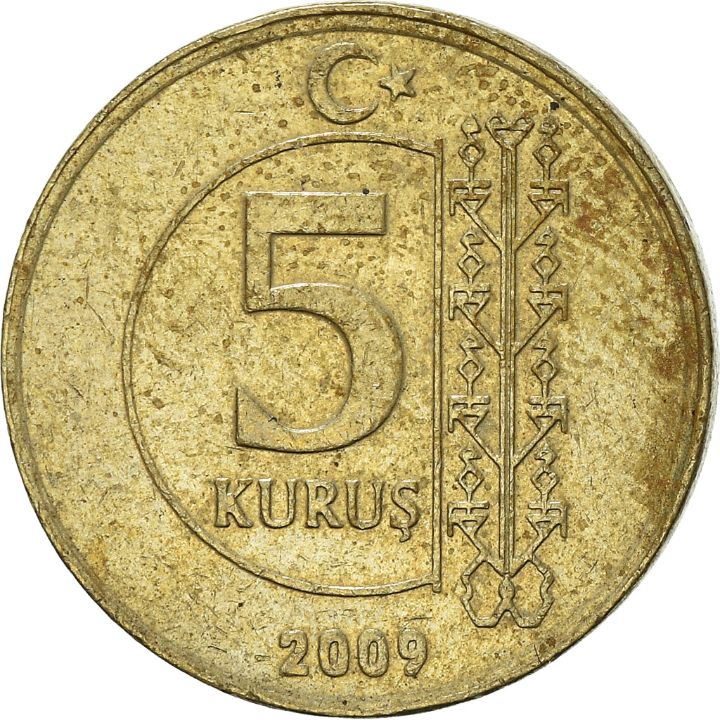 Moneta, Turchia, 5 Kurus, 2009