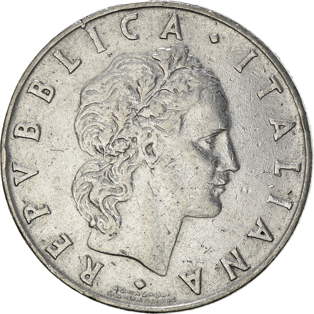 Moneta, Włochy, 50 Lire, 1955