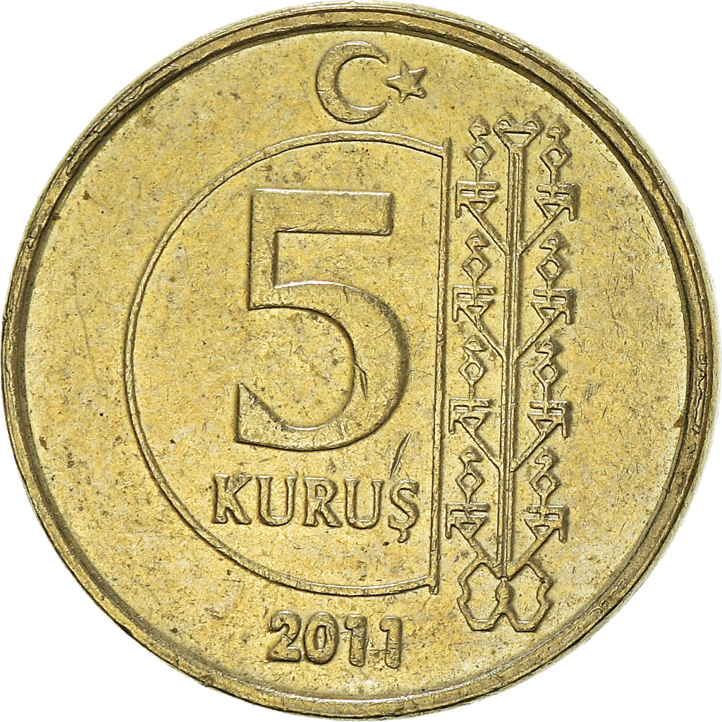 Munten, Turkije, 5 Kurus, 2011