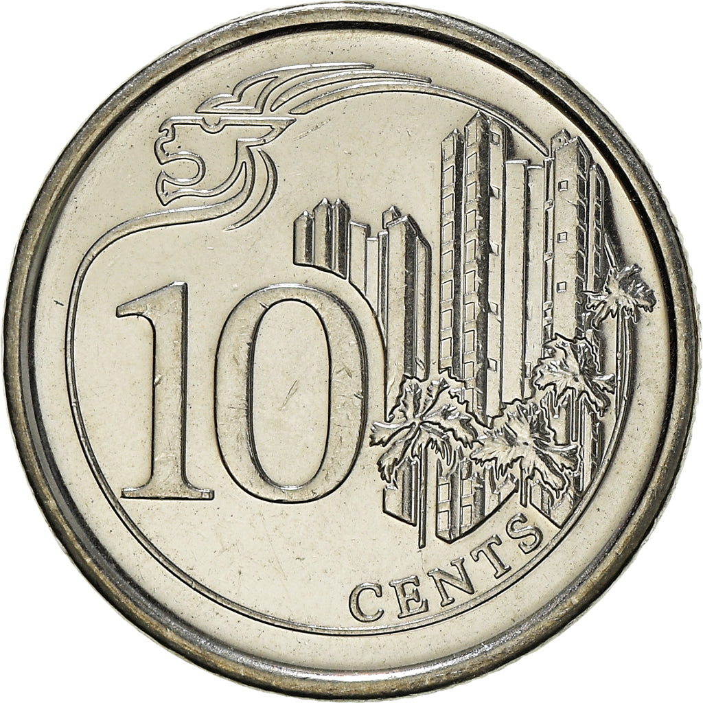 Coin, Singapore, 10 Cents, 2013