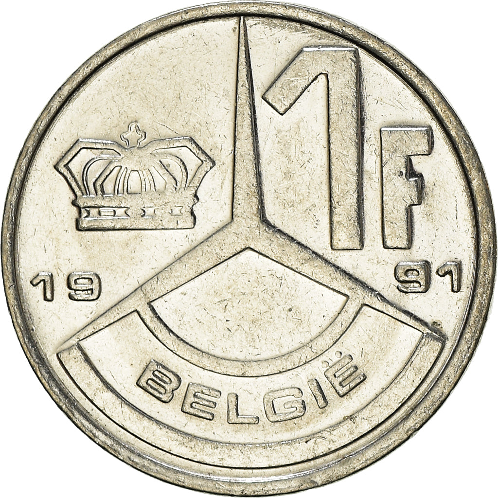 Moeda, Bélgica, Franc, 1991