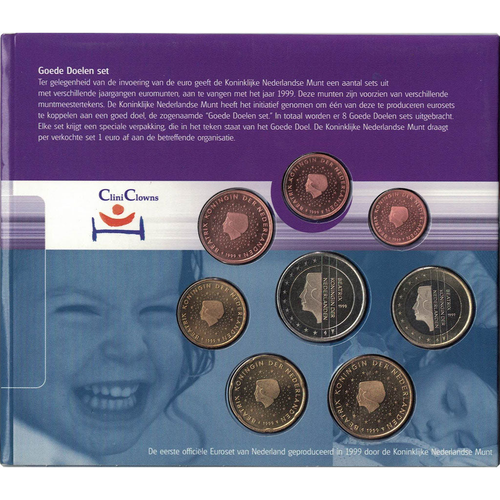 Netherlands, Euro Set of 8 coins, 1999