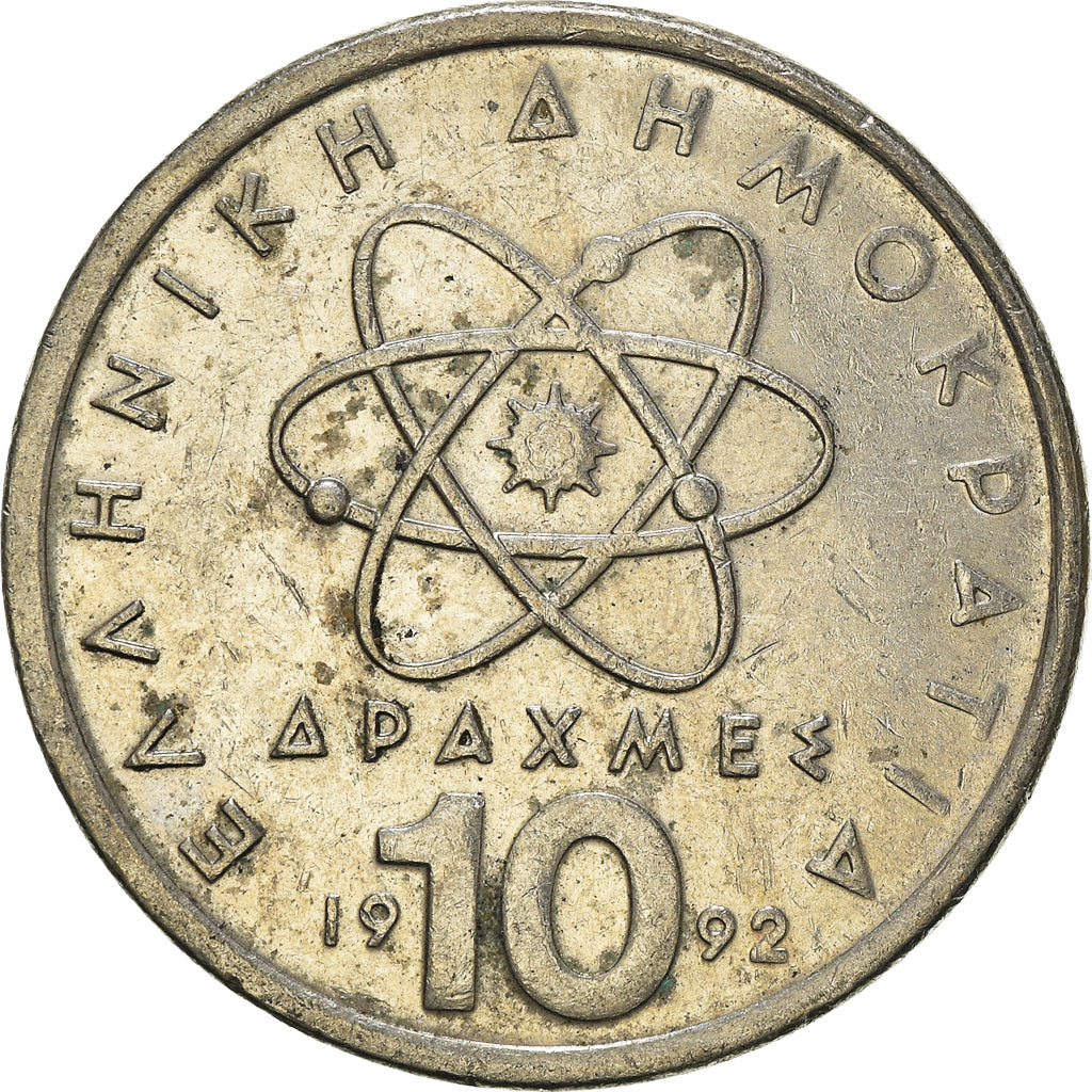 Moneda, Grecia, 10 Drachmes, 1992