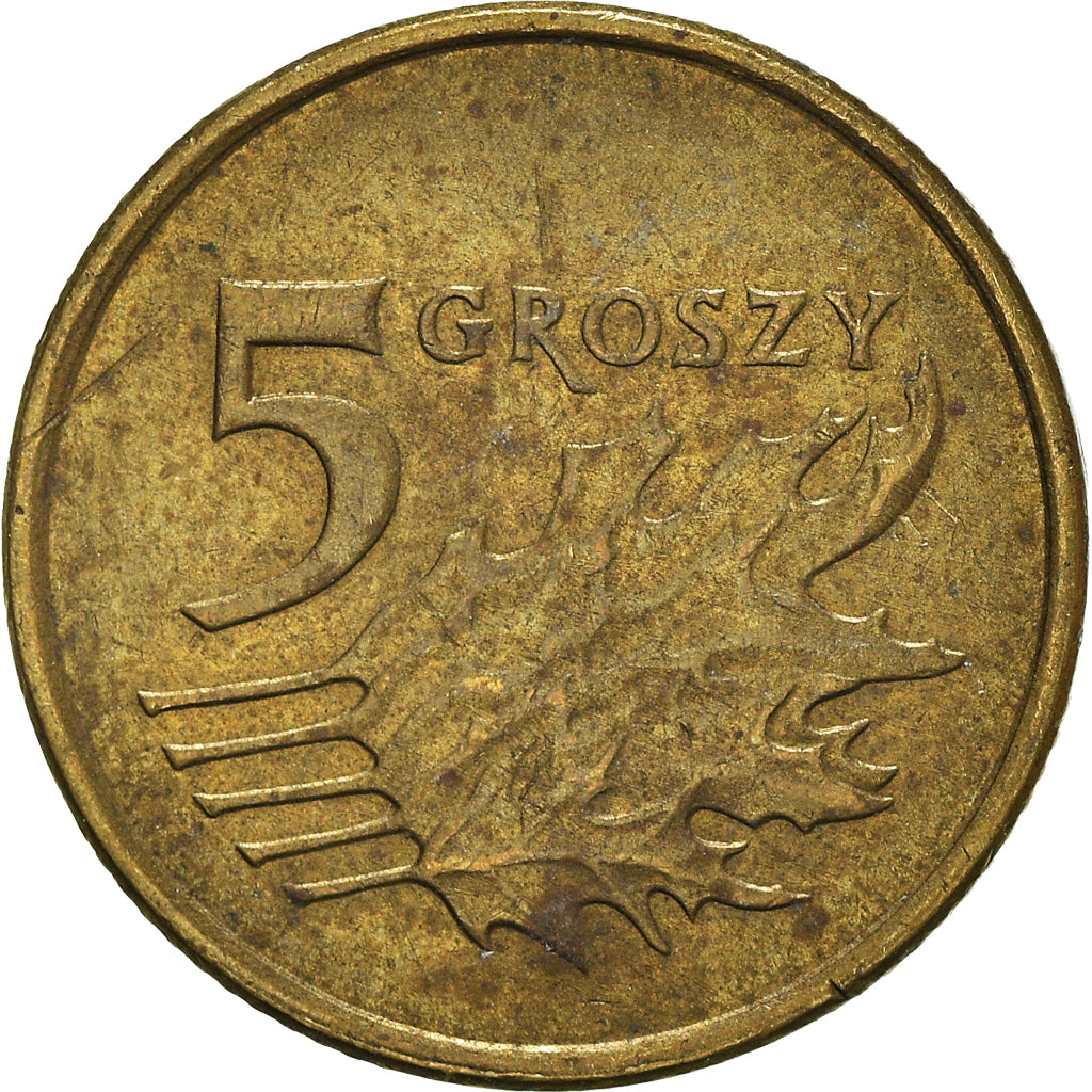 Moneta, Polonia, 5 Groszy, 2008