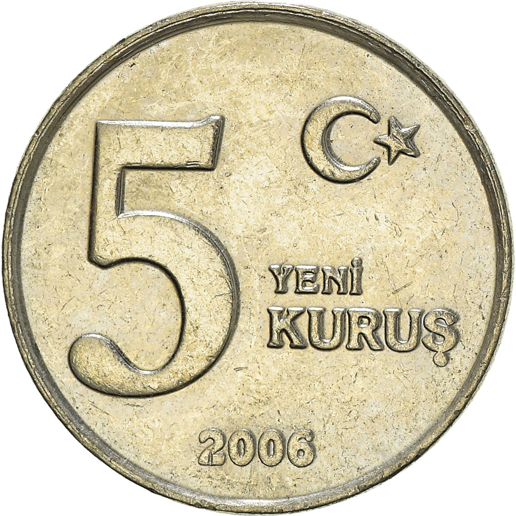 Munten, Turkije, 5 New Kurus, 2006