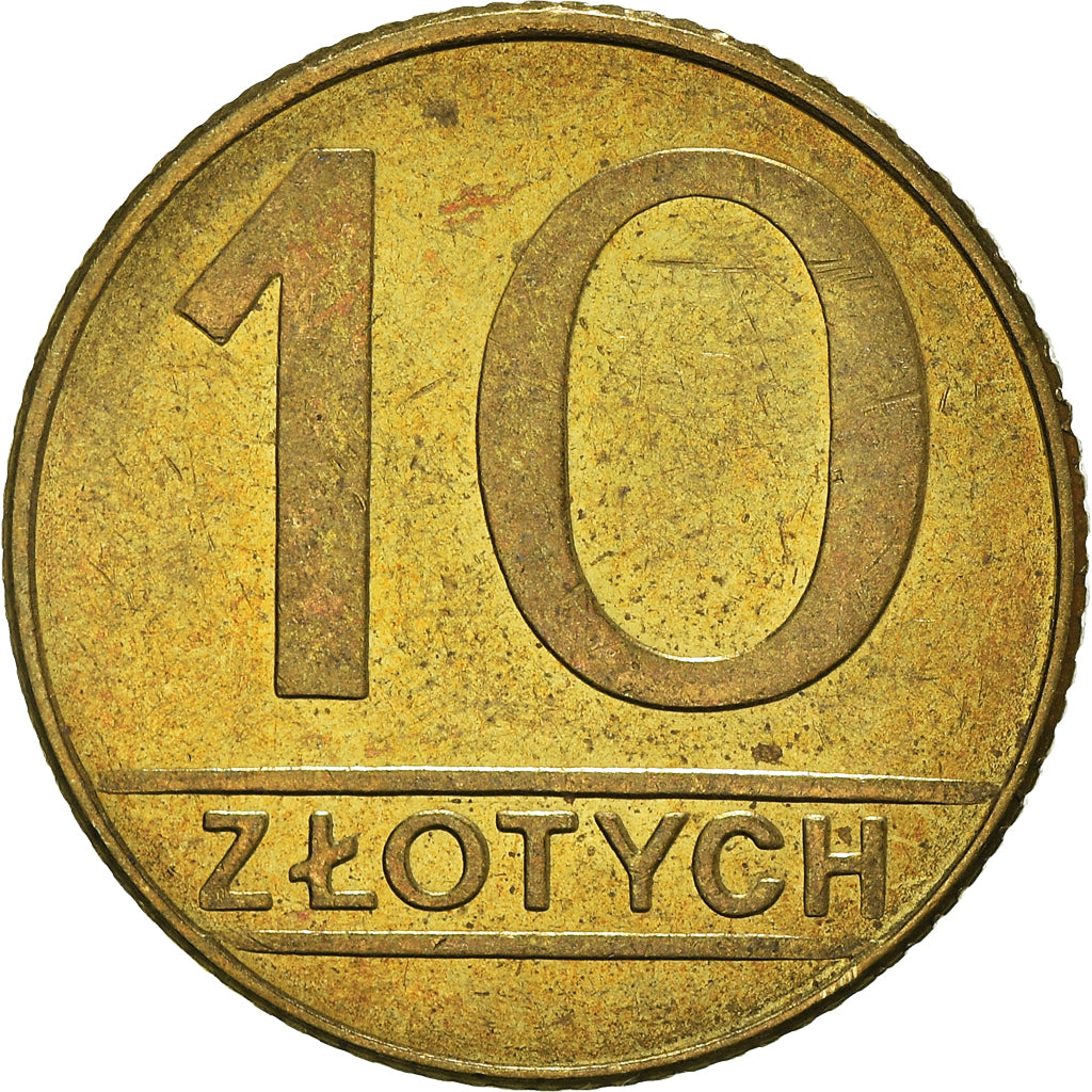 Coin, Poland, 10 Zlotych, 1990