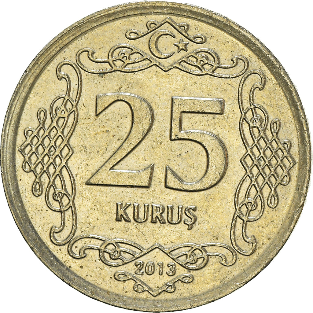 Munten, Turkije, 25 Kurus, 2013