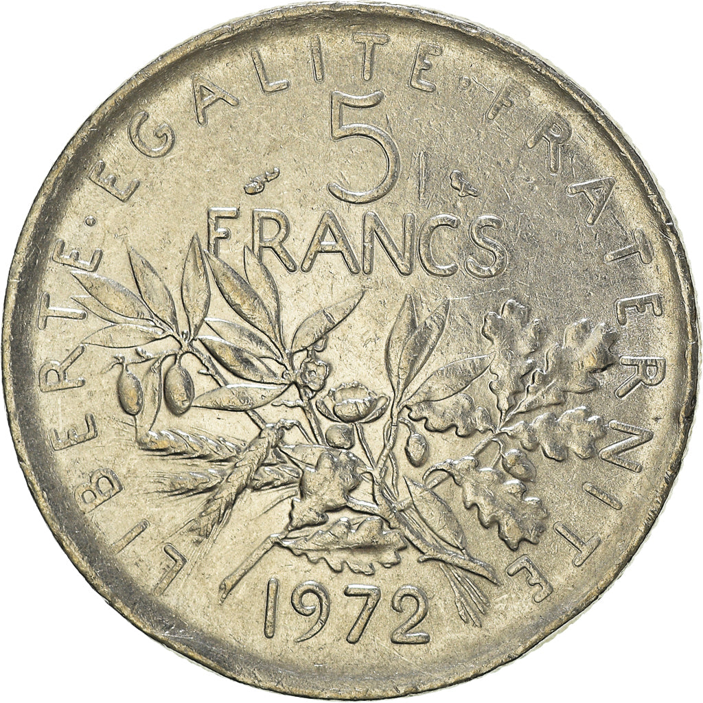 Moeda, França, 5 Francs, 1972