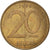 Moeda, Bélgica, 20 Francs, 20 Frank, 1996