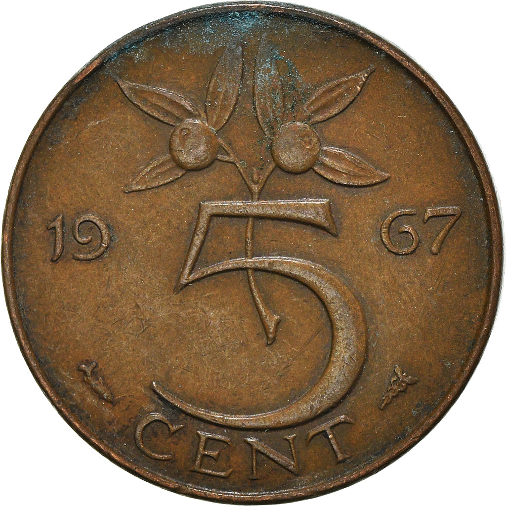 Moneta, Paesi Bassi, 5 Cents, 1967