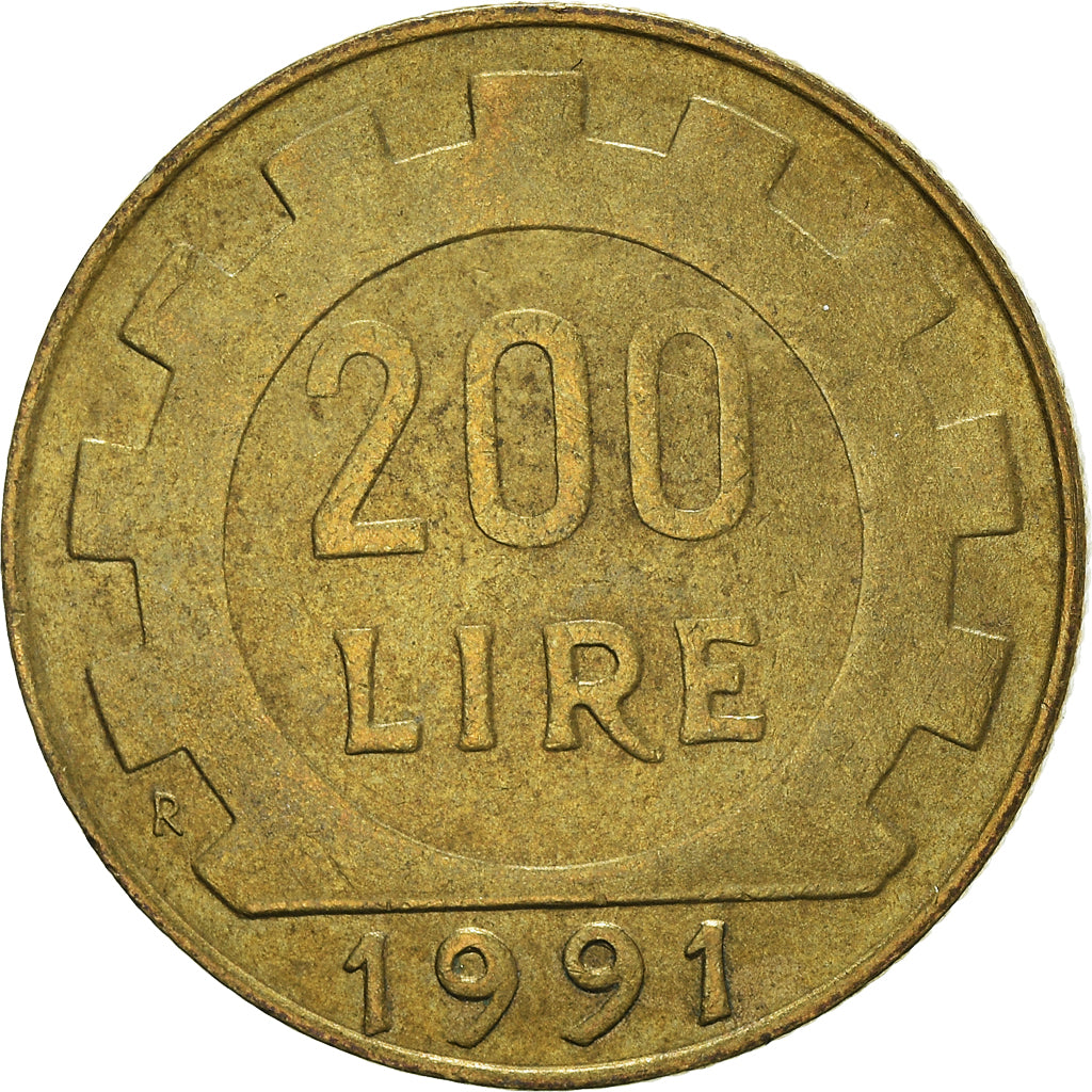 Moneta, Italia, 200 Lire, 1991