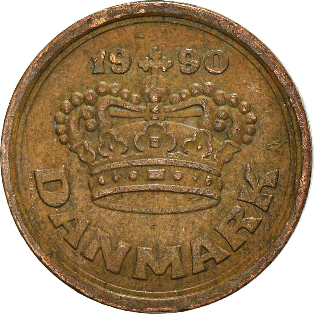 Moneta, Danimarca, 25 Öre, 1990
