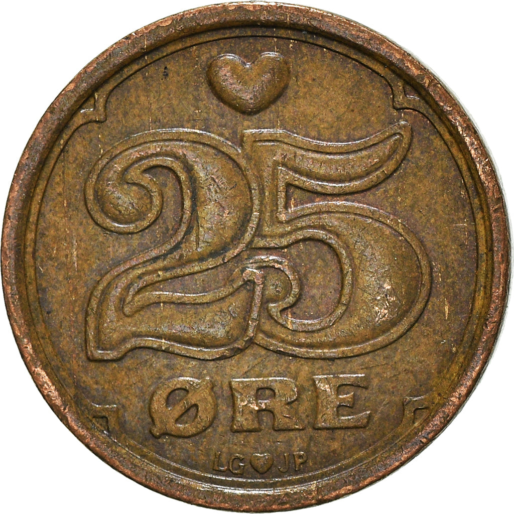 Moneta, Danimarca, 25 Öre, 1990