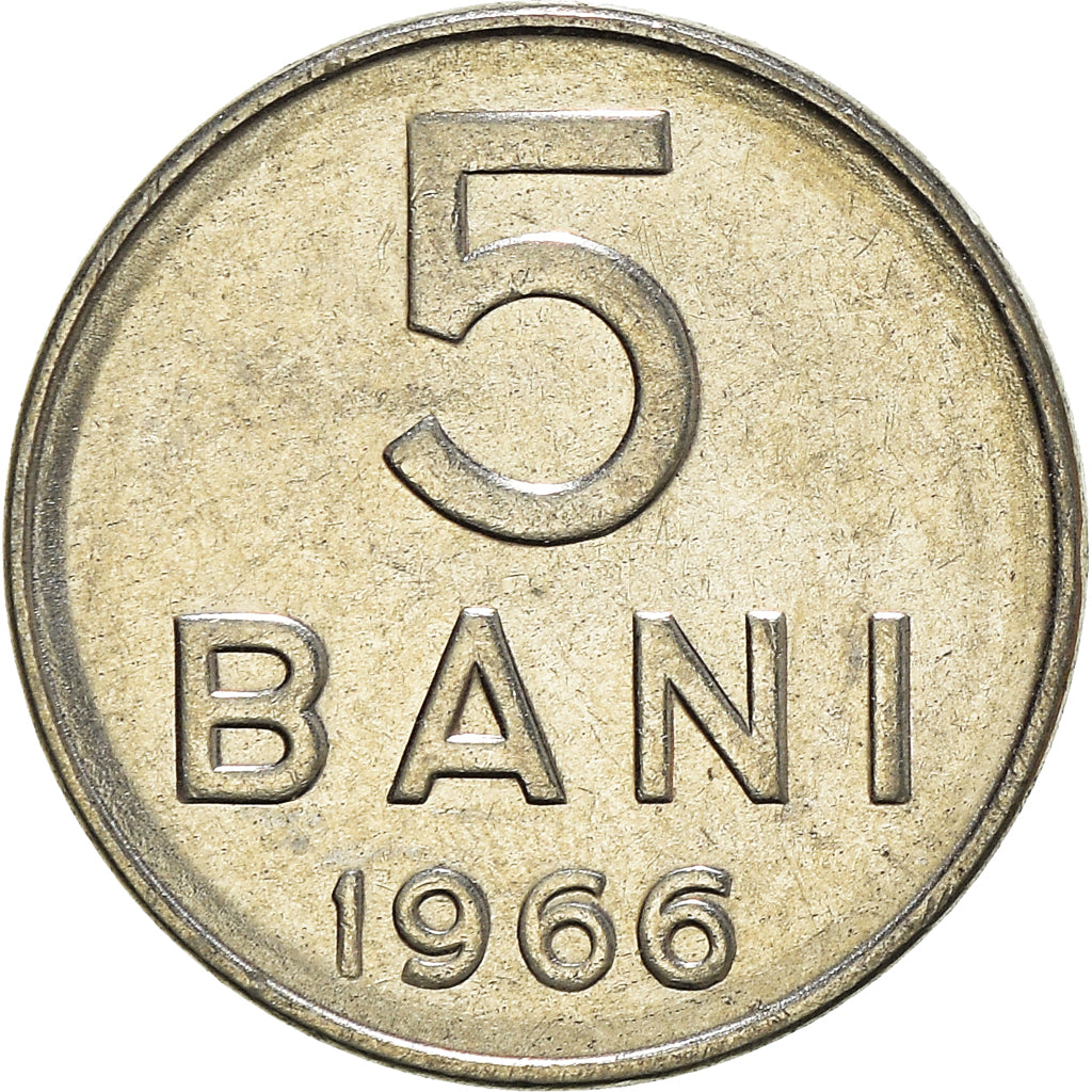 Coin, Romania, 5 Bani, 1966