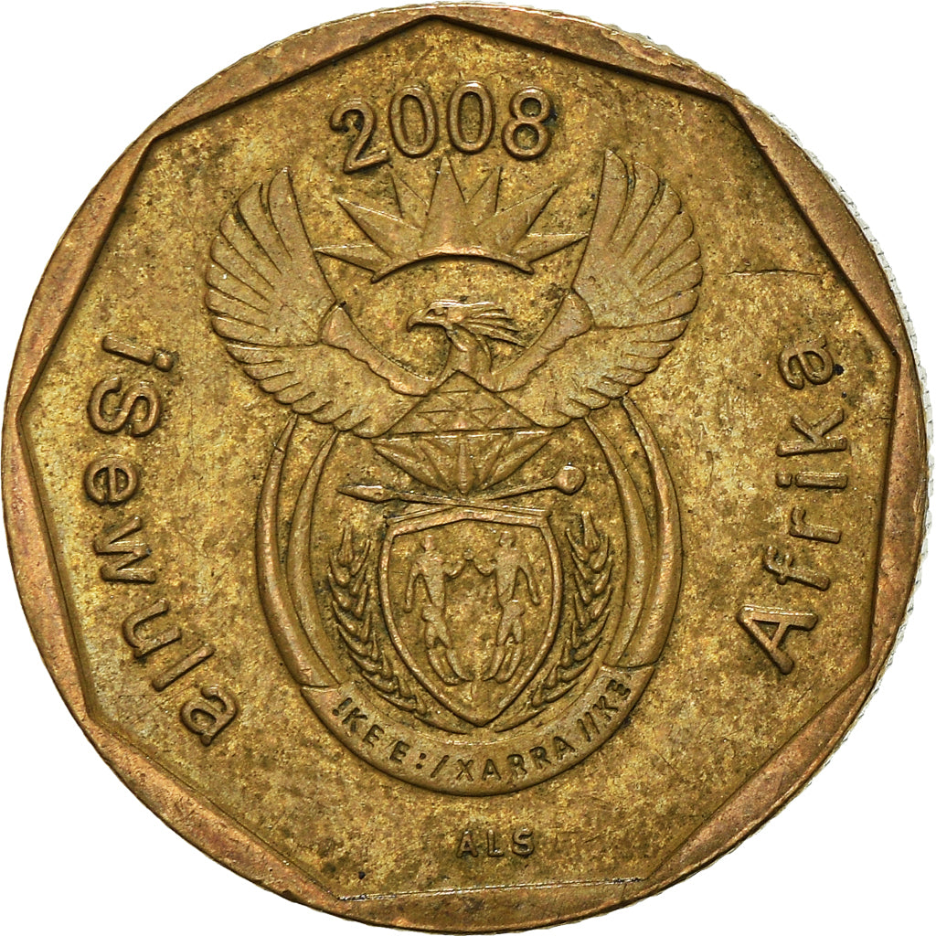 Moneta, Sudafrica, 20 Cents, 2008