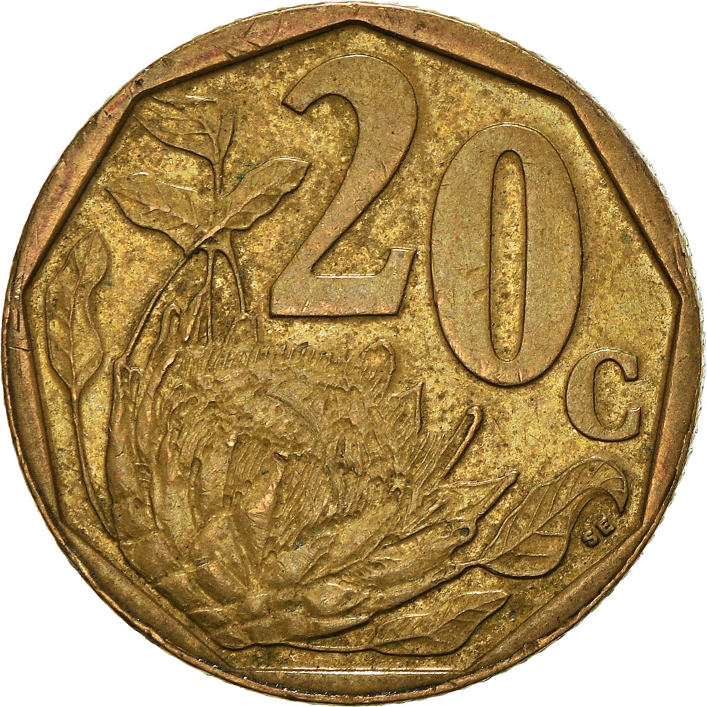 Moneta, Sudafrica, 20 Cents, 2008