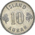 Monnaie, Islande, 10 Aurar, 1971