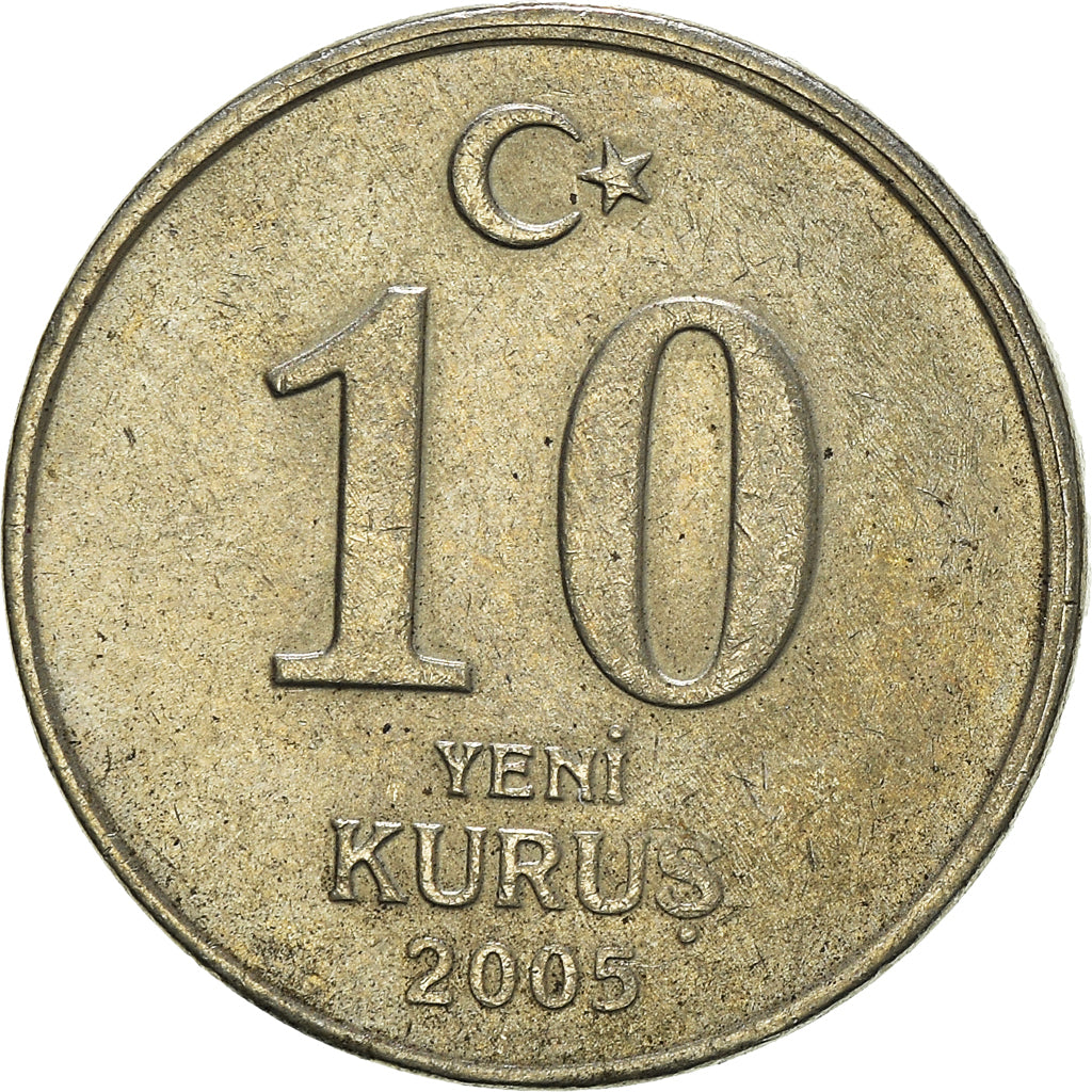 Münze, Türkei, 10 New Kurus, 2005