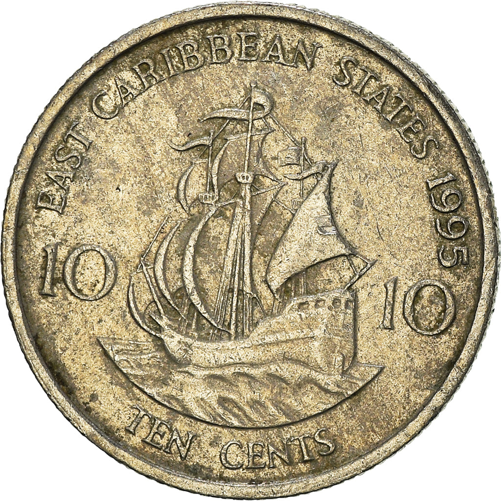 Moneta, Stati dei Caraibi Orientali, 10 Cents, 1995
