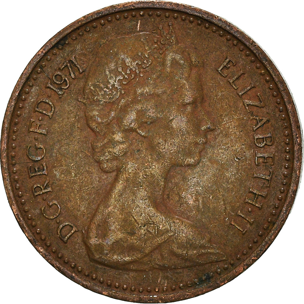 Moneta, Wielka Brytania, 1/2 New Penny, 1971