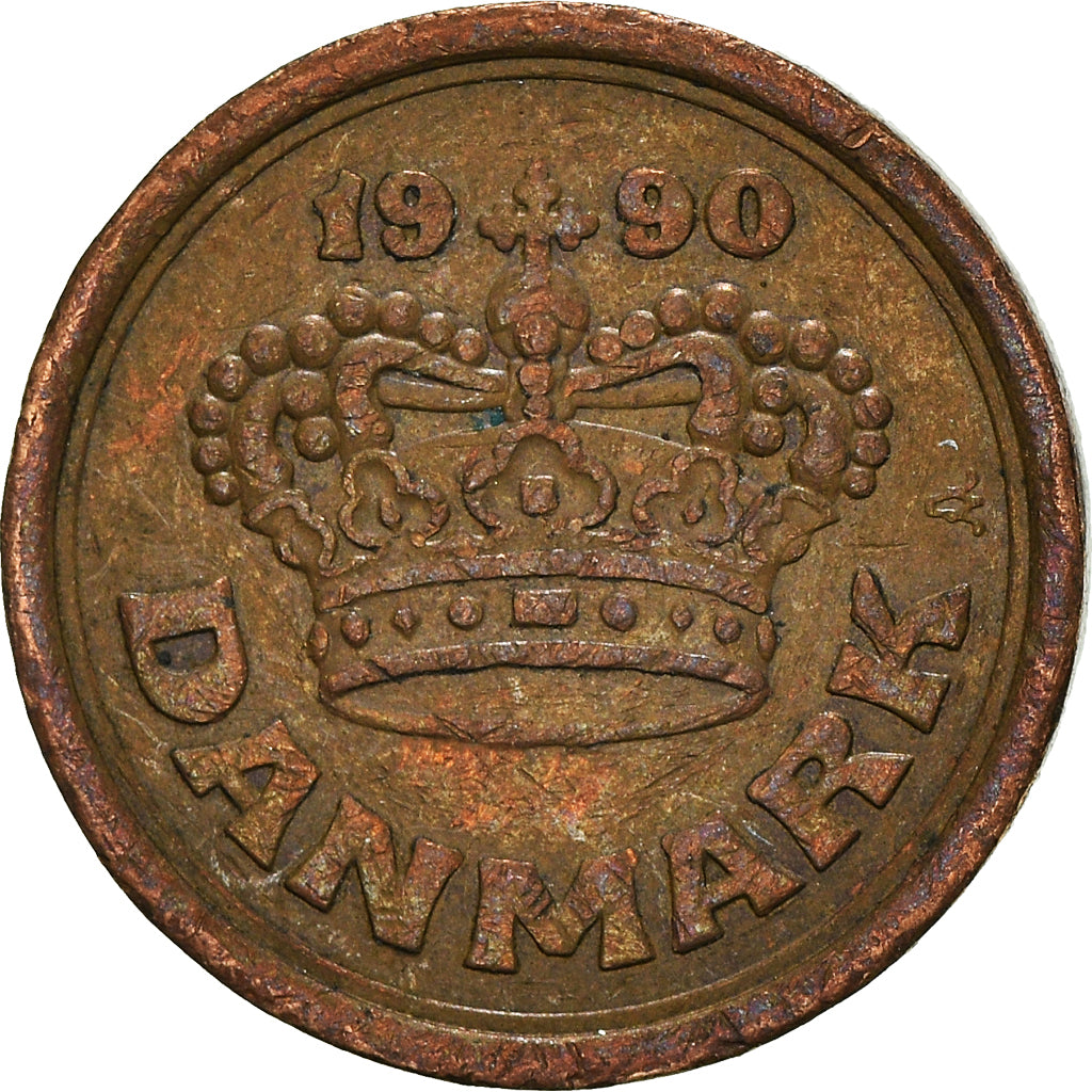 Moeda, Dinamarca, 25 Öre, 1990