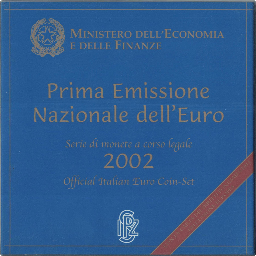 Italy, Euro Set of 8 coins, 2002