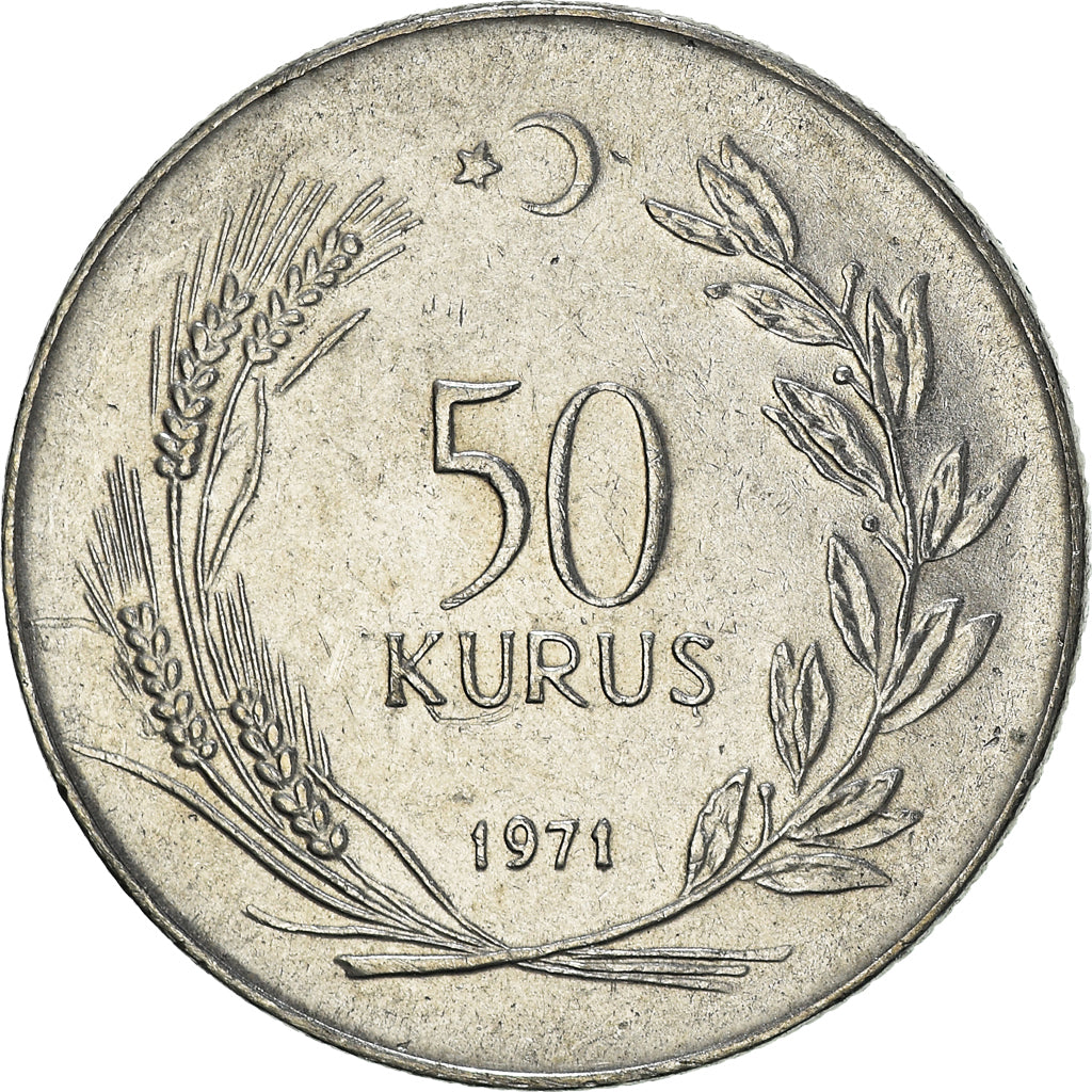 Münze, Türkei, 50 Kurus, 1971