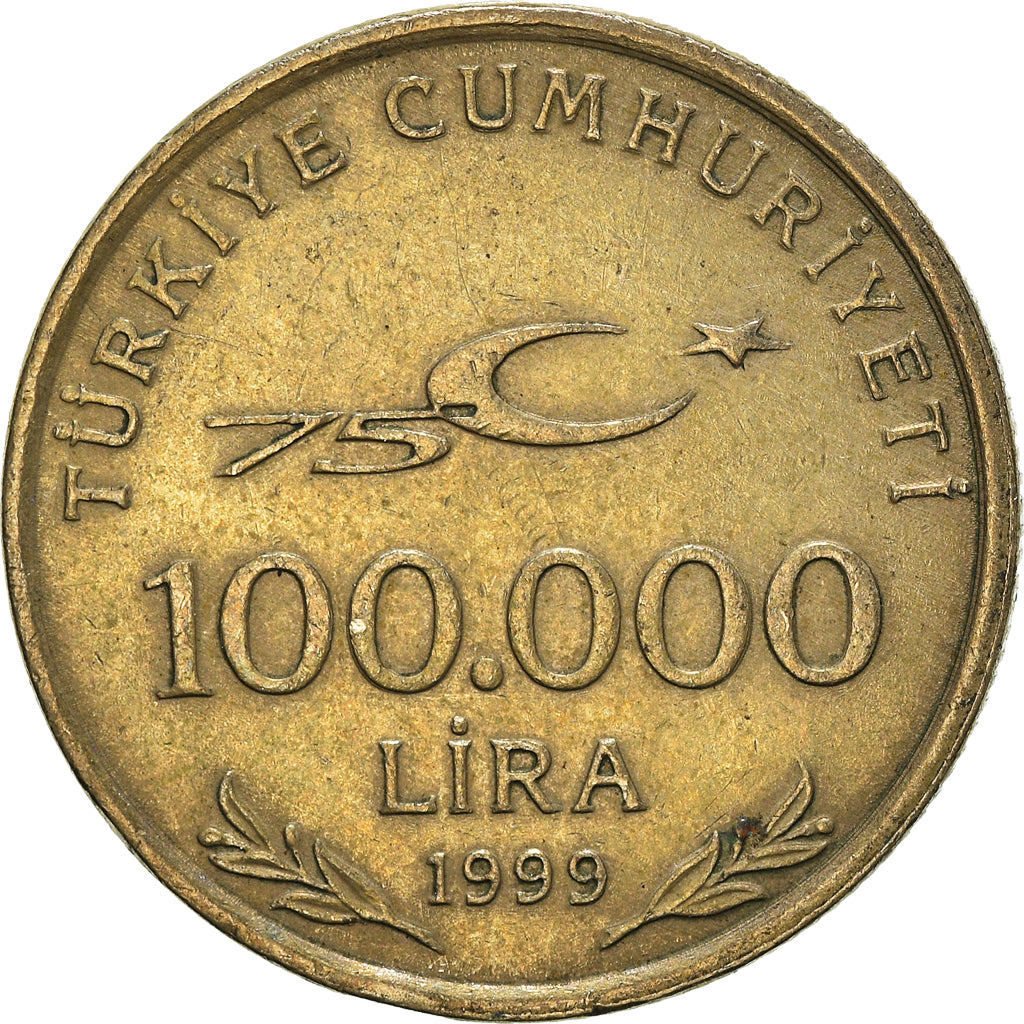 Moneta, Turchia, 100000 Lira, 100 Bin Lira, 1999