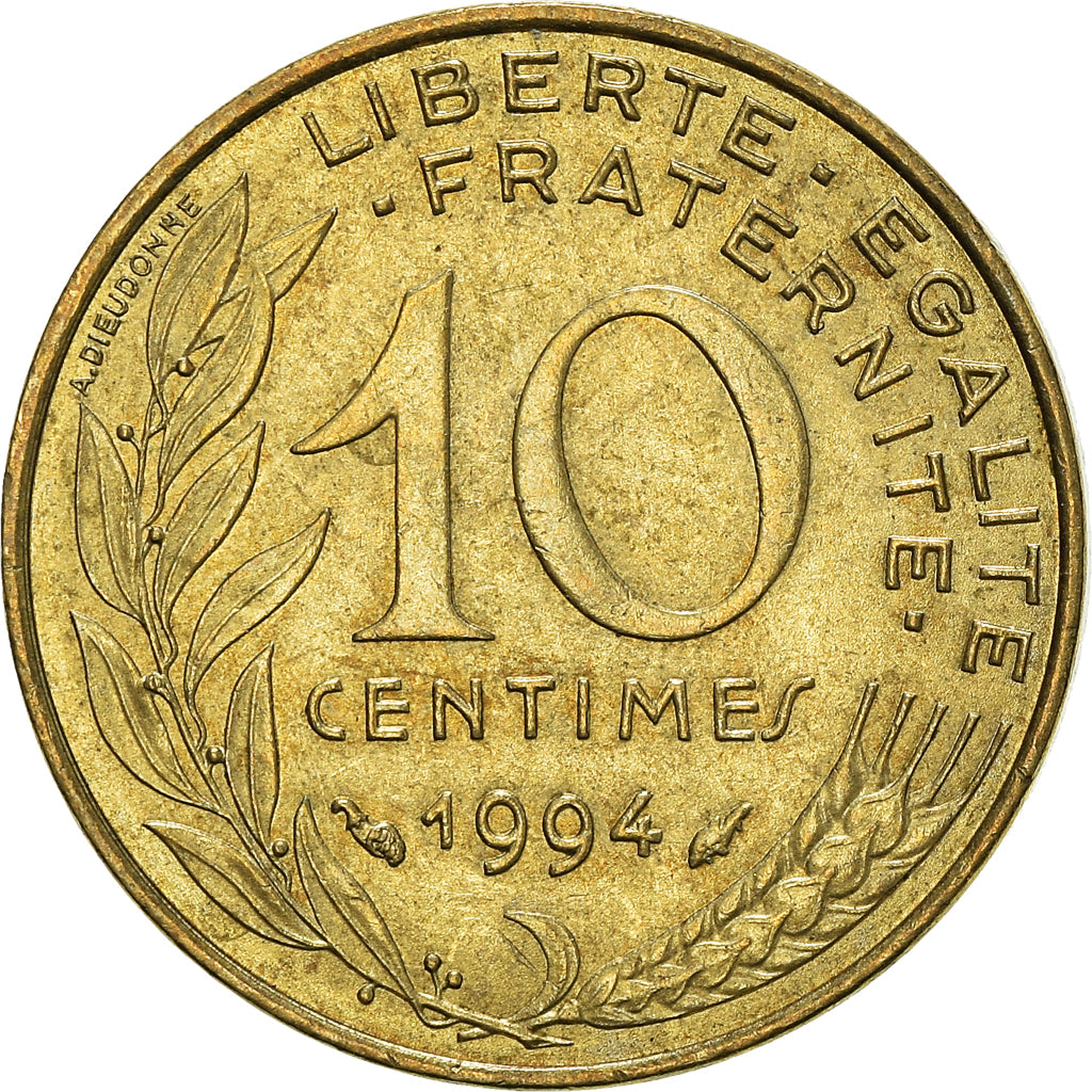 Moneta, Francja, 10 Centimes, 1994